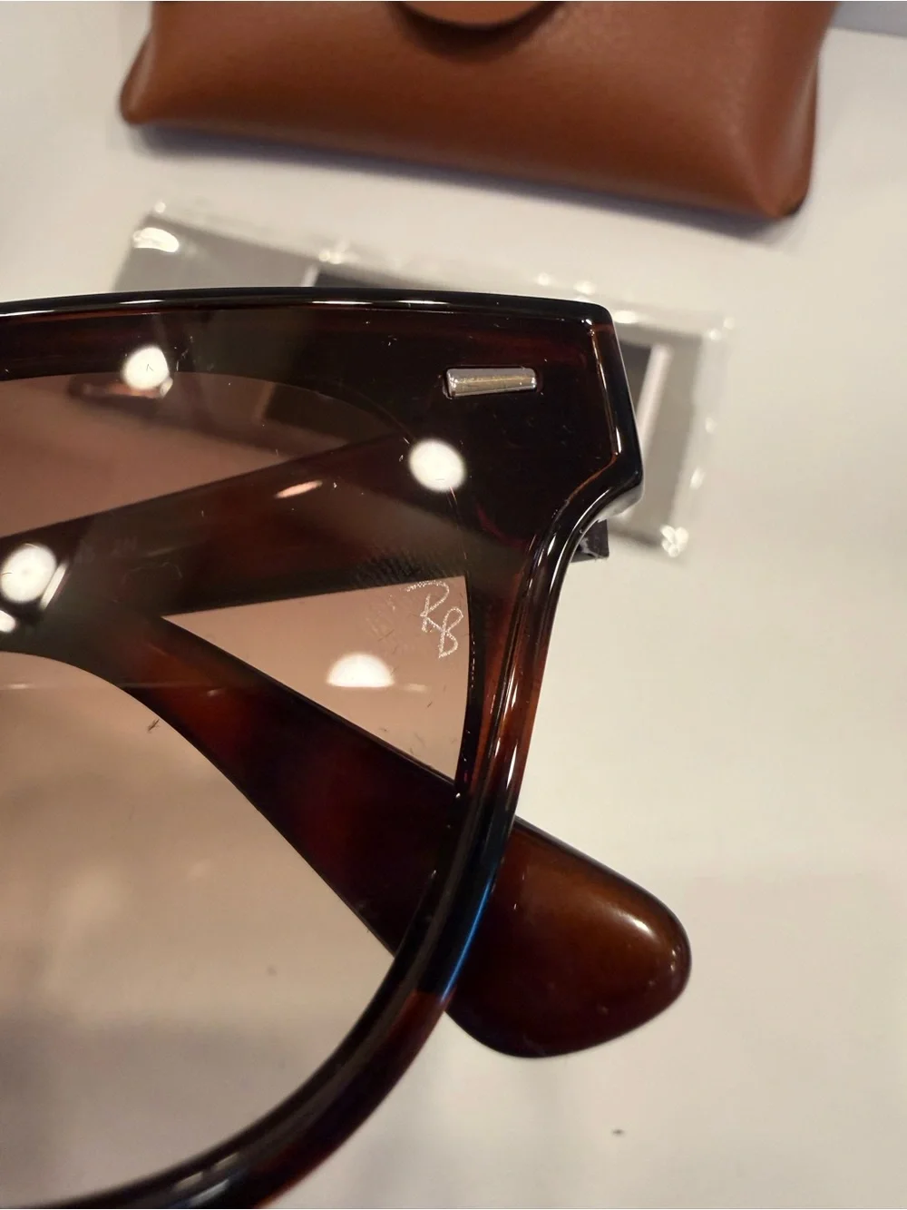Ray-Ban Tortoiseshell Frame Sunglasses with Brown Gradient Lenses